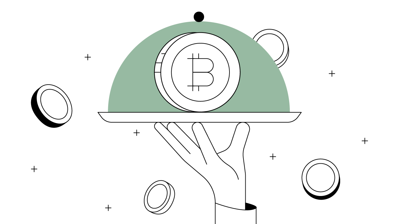 Coin on a dish